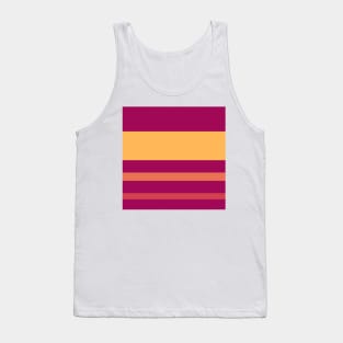 An attractive compound of Almost Black, Jazzberry Jam, Faded Red, Light Red Ochre and Butterscotch stripes. Tank Top